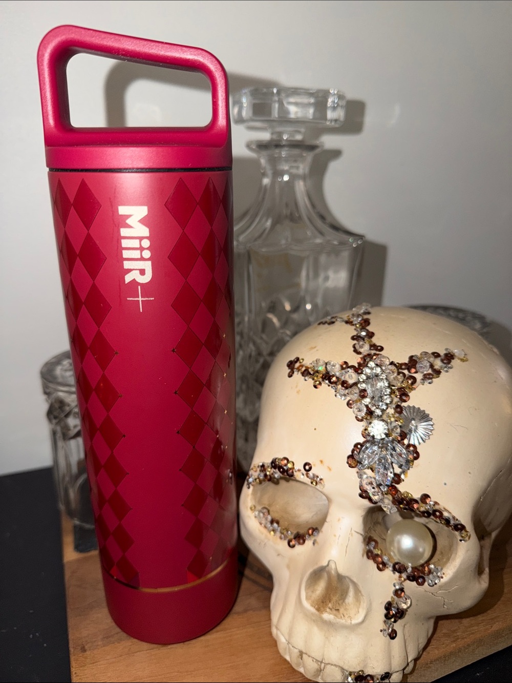 STARBUCKS X MIIR 2025 Christmas Red Harlequin Design Stainless Tumbler 20oz